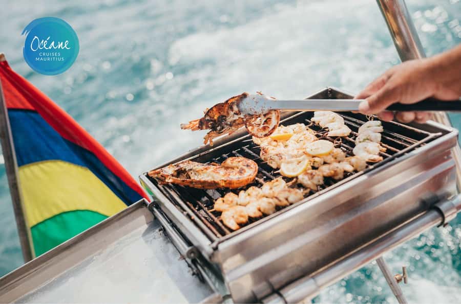 Île aux Cerfs: Private Catamaran Cruise with Gourmet Lunch - Pointe Maurice Jetty to Grand River South East Waterfall, quick sights and wildlife time
