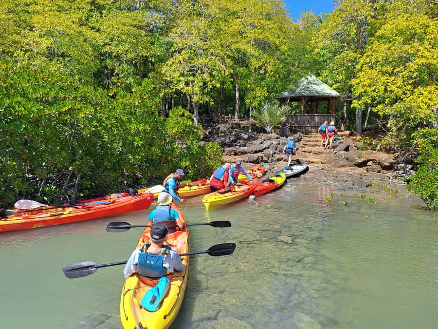 Ile d Ambre Kayaking - Switching From Water to Land: The Walk to the Ruins