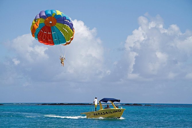 Marvelous Ile aux Cerf island: Speed Boat, Parasailing, Lunch & GRSE waterfall - Beach time on Ile aux Cerfs, swimming and snorkeling on your schedule