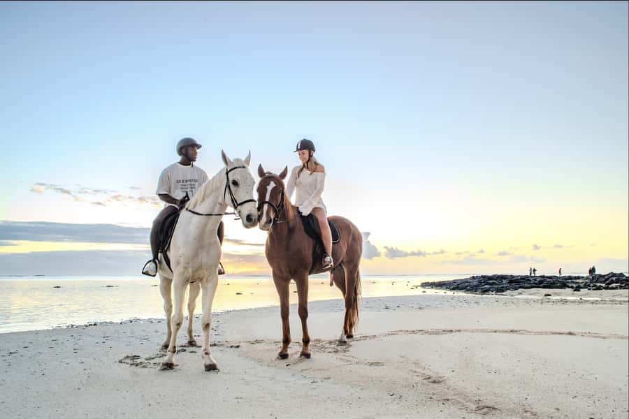 Mauritius: Horseback riding on the beach - The 1-Hour Belle Mare Ride: Walk Along the Waterline