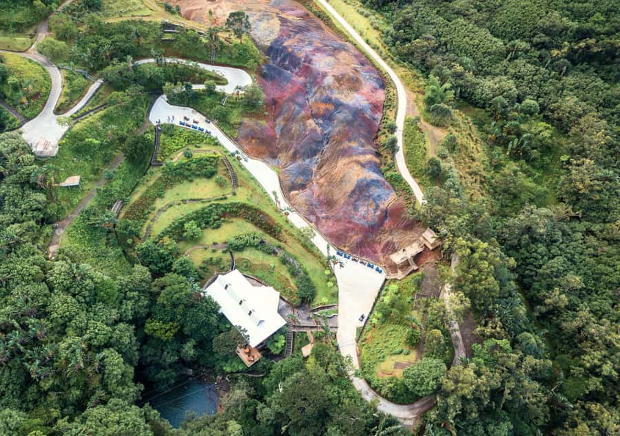 South: Gorges, Waterfalls, Lakes, Trails, 23 Coloured Earth - A Zen Route Through Mauritius South, reservoirs, waterfalls, gorges, and color