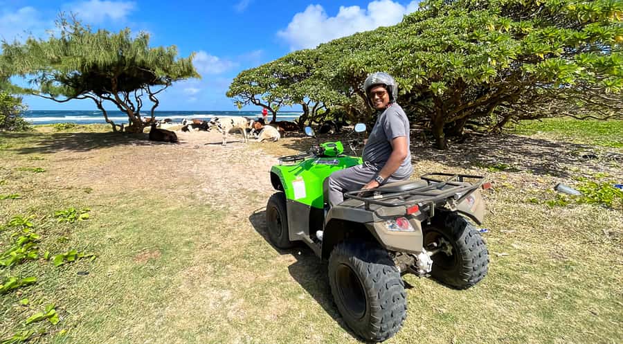 South Of Mauritius Quadbike and Snorkeling Blue Bay - Quadbike through Le Pont Naturel, Royal Palm forest, La Cambuse, Bassin Camaron, and Le Bouchon