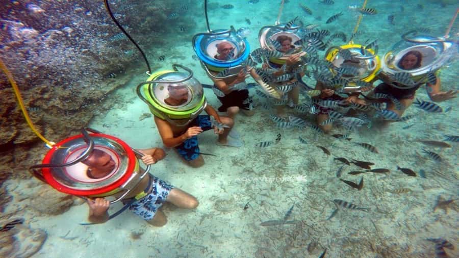 Walking under the sea in Mauritius with transfer - The 20-minute walk: depth, corals, and fish feeding